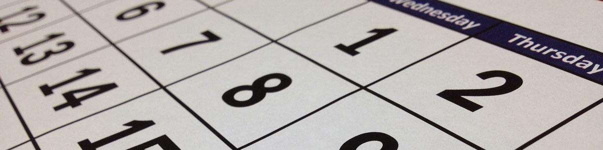 Featured page calendar